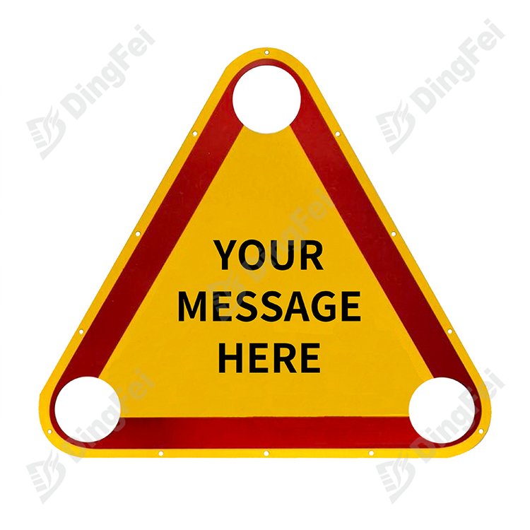 Reflective Warning Metal Aluminum Traffic Triangle Sign - 